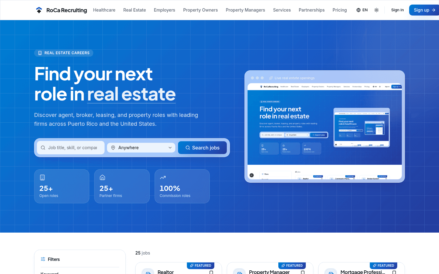 Real estate professionals reviewing a property
